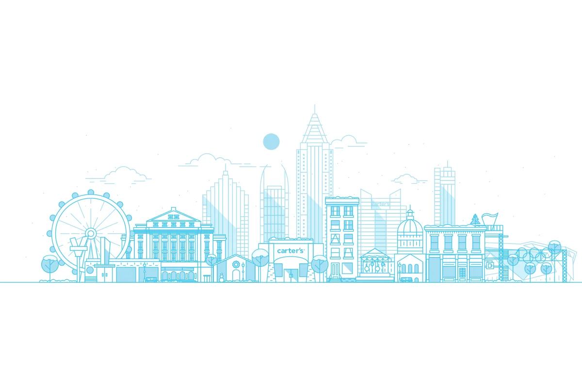 Carter's Babies and Kids City Illustration
